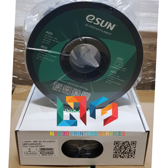 Nhựa in 3d eSun ABS cao cấp màu Grey 1kg/Cuộn